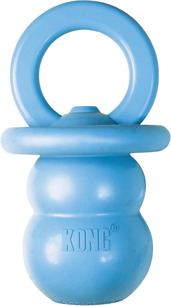 KONG Puppy Binkie - Pacifier Dog Toy for Puppies - Stuffable Treat Chew Toy for Treats - Durable Natural Rubber for Teething Puppy - for Small Puppies - Blue1