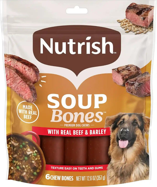 Nutrish Soup Bones Beef Dog Chews, 23.1 Oz. Bag (11 Treats) (Rachael Ray) | Rawhide-Free, Contains No Artificial Flavors or By-Product Meals, Soft Texture, Easy on Gums, Resealable Bag9