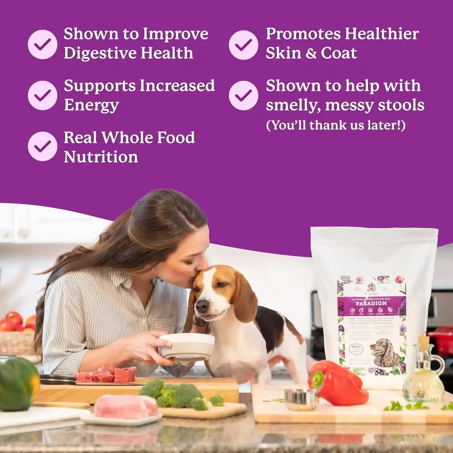 dr-harveys-paradigm-green-superfood-dog-food-human-grade-dehydrated-grain-free-base-mix-for-dogs-diabetic-low-carb-ketogenic-diet-6-pounds