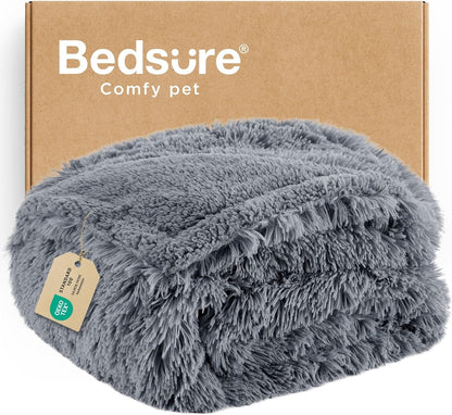 Bedsure Waterproof Dog Blanket for Small Dogs Cats Fluffy Faux Fur, 30X40 | Plush Fuzzy Reversible Pet Blankets for Couch and Dog Bed, Soft Calming Throw Cat Puppy Blanket Washable, Dog Gift, Brown19