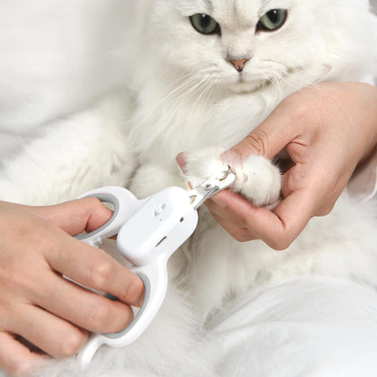 PAKEWAY Pet Nail Clipper with LED & -U-V Light, Cat Claw Trimmer with Ultra Bright LED Light for Nail Bloodline to Avoid over Cutting, Sharp Angled Blade Grooming Tool for Dog Cat Rabbit Small Animals7