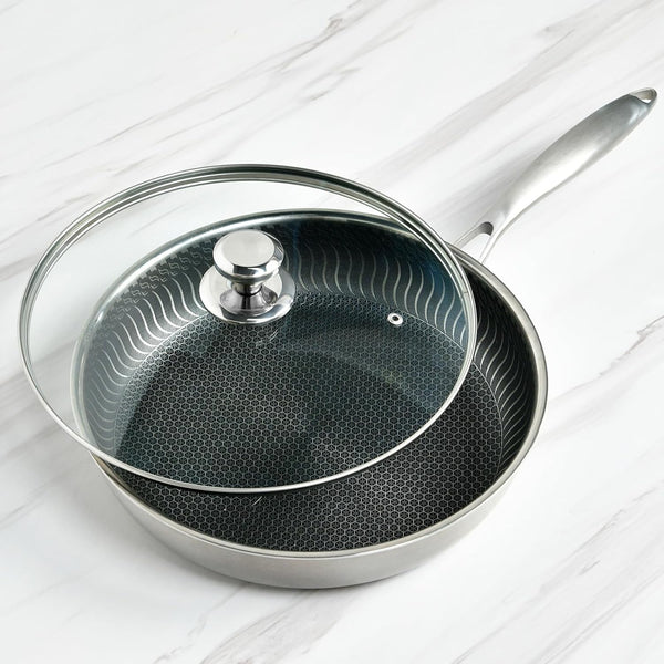 13 in Glass Lid for Frying Pan, Tempered Replacement Cover Compatible with All 13 Inches Cookware for Skillets, round Cast Iron, Cast Aluminium, Stainless Steel Pans &Pots4