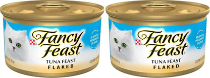Purina Fancy Feast Wet Cat Food Flaked Tuna Feast - (Pack of 24) 3 Oz. Cans12