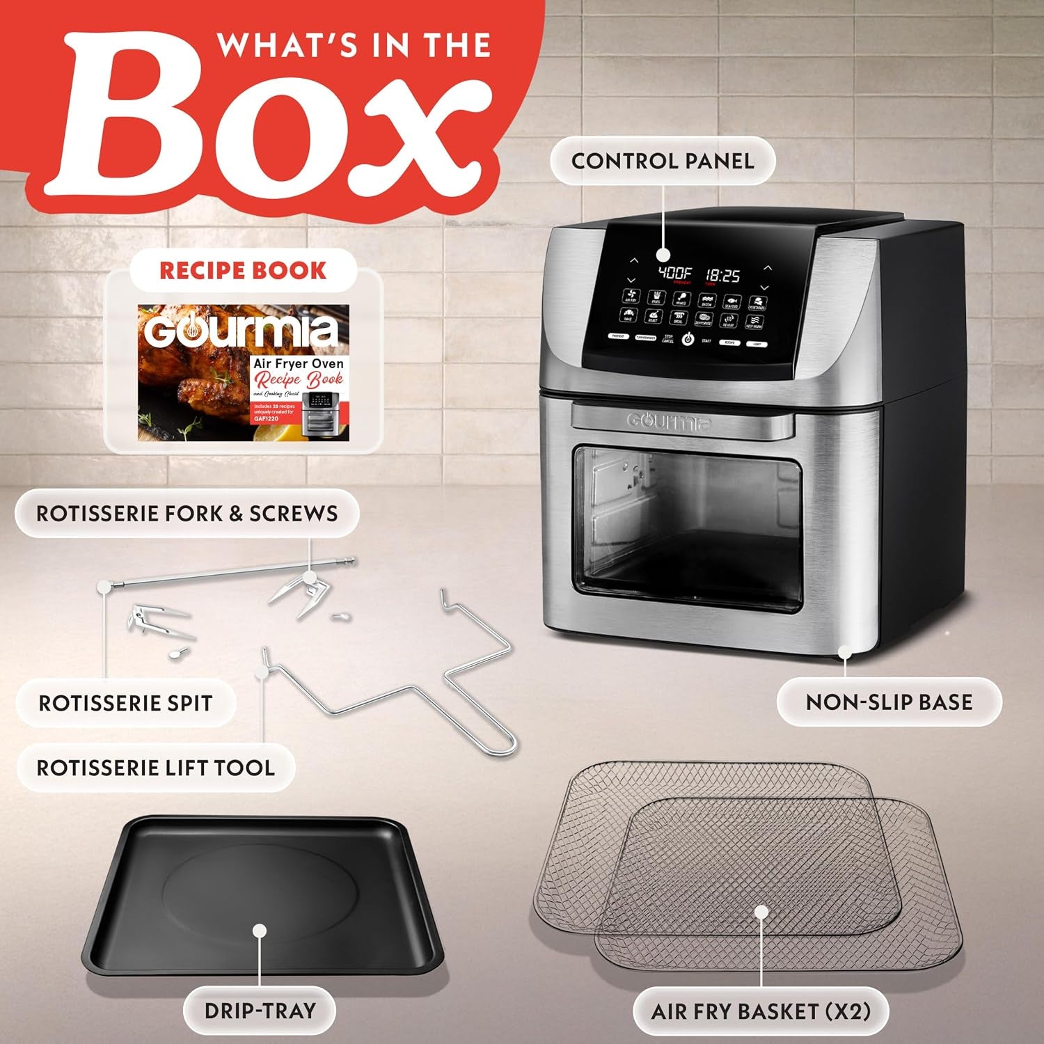 air-fryer-14-qt-all-in-one-rotisserie-oven-with-digital-display-12-presets-roast-bake-broil-dehydrate-dishwasher-safe-accessories-stainless-steel