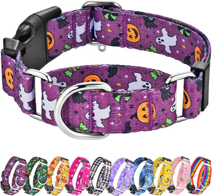 Hikiko Martingale Collar for Dogs Adjustable Soft Nylon Dog Collars with Cute Patterns for Small Medium Large Dog（Pink Butterfly,Medium）11