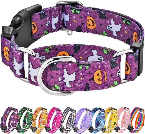 Hikiko Martingale Collar for Dogs Adjustable Soft Nylon Dog Collars with Cute Patterns for Small Medium Large Dog（Pink Butterfly,Medium）11