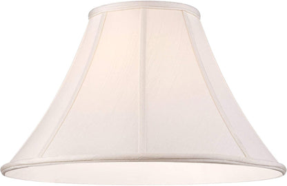 Griffin Extra Large Off-White Shantung Lamp Shade 7X18X10.5 (Spider) | 7" Top X 18" Bottom X 10.5" High X 12" Slant Replacement for Table + Floor Lamps Harp + Finial2