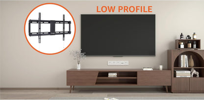 Low Profile TV Wall Mount with Horizontal Post Installation Leveling for 37 to 86 Inch Tvs, Wood Studs Compatible, Black3