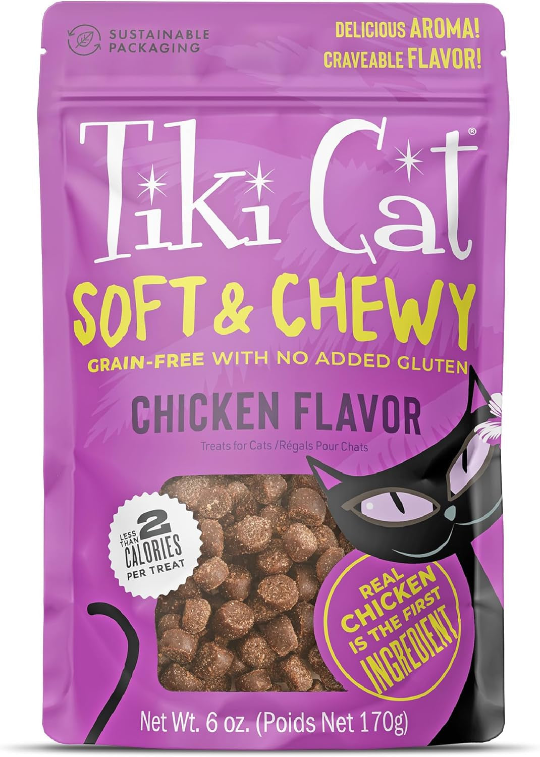 tiki-cat-soft-chewy-treats-chicken-flavor-3-calories-per-treat-with-grain-free-and-no-added-gluten-6-oz-pouch