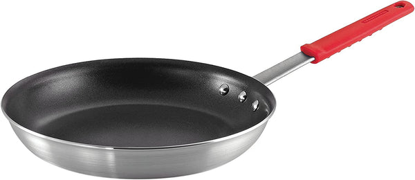 Professional 12-Inch Non Stick Large Frying Pan | Heavy-Gauge Aluminum Skillet with Reinforced Nonstick Coating, Red Handle, Dishwasher and Oven Safe, Made in Brazil1