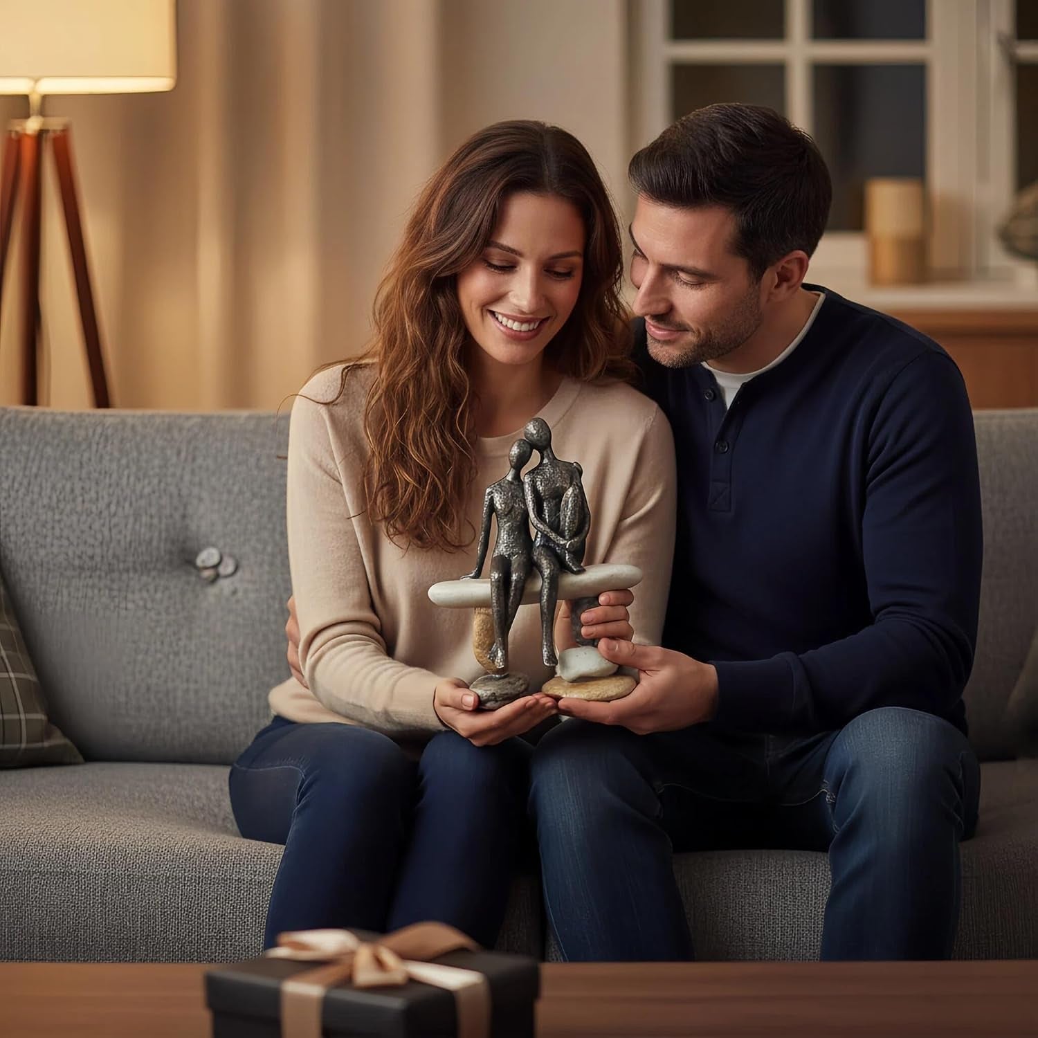 romantic-couple-figurines-sculpture-abstract-couple-sculpture-on-stone-bench-modern-home-decor-statue-unique-for-couple