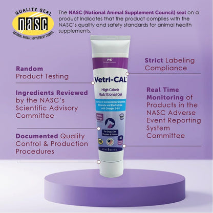 High Calorie Nutritional Gel for Dogs, Cats, Puppies & Kittens – Appetite Booster with Omega 3-6-9, Vitamins A-D-E-B – Recovery & Energy Support – Tasty Malt Flavor – 5 Oz Tube5