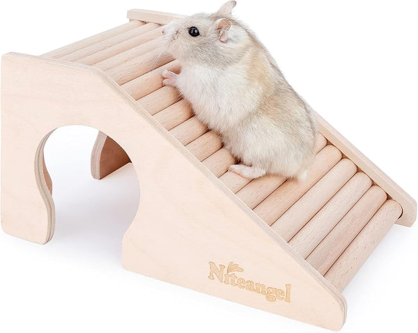 Niteangel Hamster House W/Climbing Ladder for Hamsters Gerbils Mice or Similar-Sized Pets (Secret Peep Tunnel Hamster Hut)7