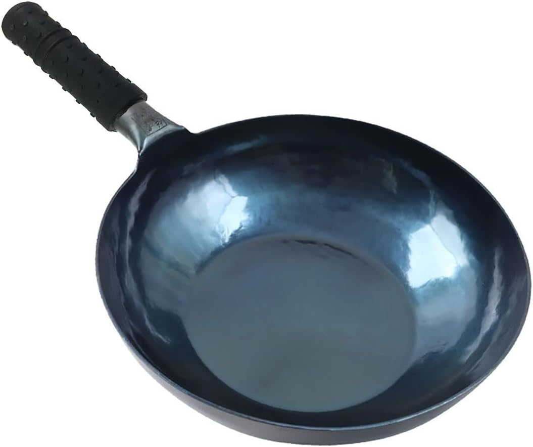 stir-fry-pans-chinese-handhammered-iron-woks-mirror-flat-bottom-pot-no-coating-non-stick-suitable-for-all-kinds-of-stoves-diameter-34cm-13-38in