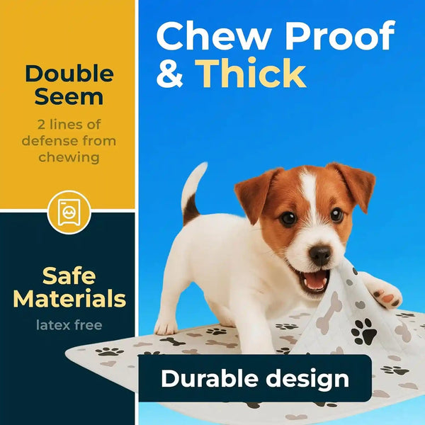 GREEN LIFESTYLE Washable Pee Pads for Dogs - Waterproof Reusable Puppy Pads with Anti-Slip Backing, Pet Training Pad for Puppy Playpen, Crate, Whelping Box, Potty Training (Pack of 6 - 30X34)4