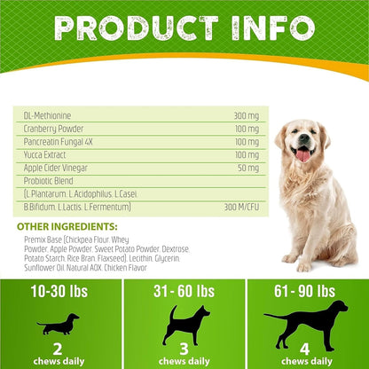 FURALAND Grass Burn Spot Chews for Dogs - Dog Pee Lawn Spot Saver Caused by Dog Urine - Grass Treatment Rocks - Dl-Methionine + Digestive Enzymes - Dog Urine Neutralizer for Lawn - Soft Treats6