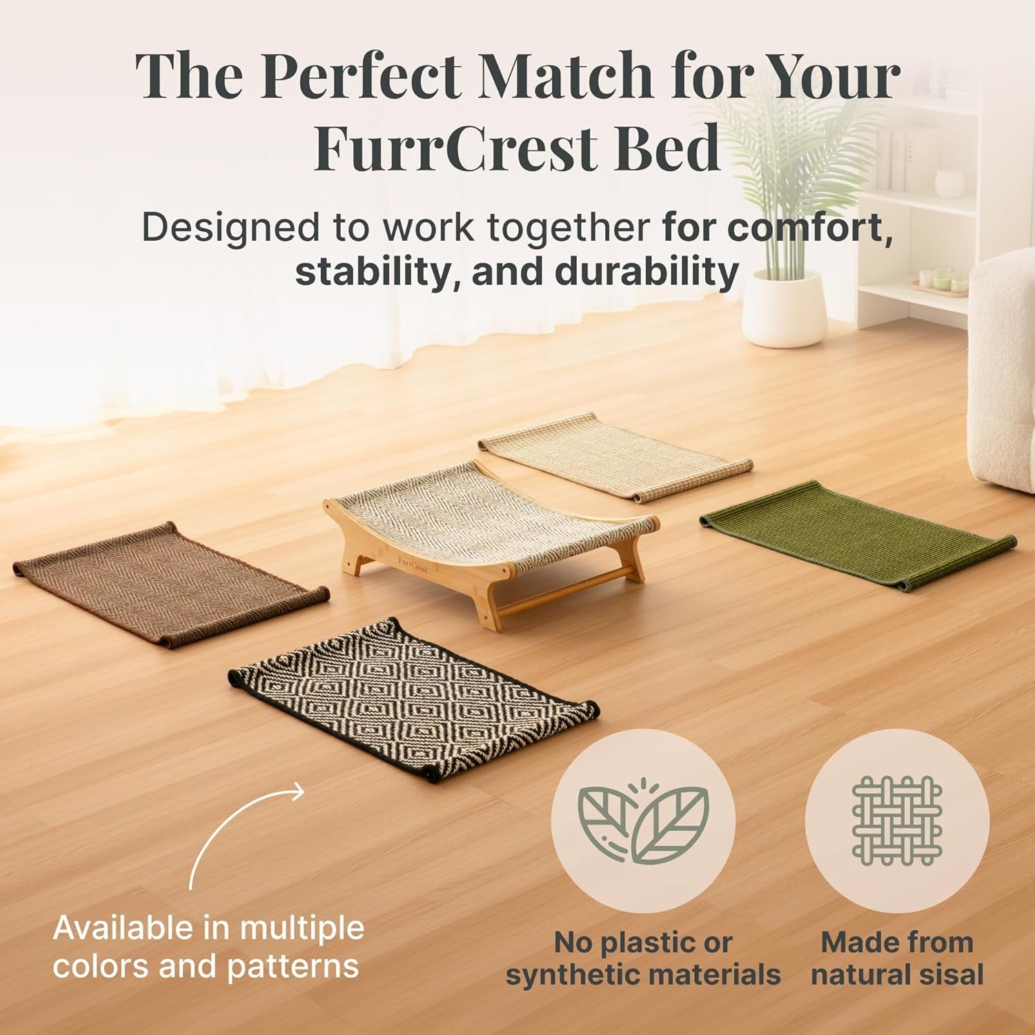 xl-sisal-cat-scratcher-bed-with-elevated-hammock-for-indoor-cats-replaceable-natural-sisal-pad-large-cat-lounge-anti-slip-no-wobble-bamboo-frame-olive-green