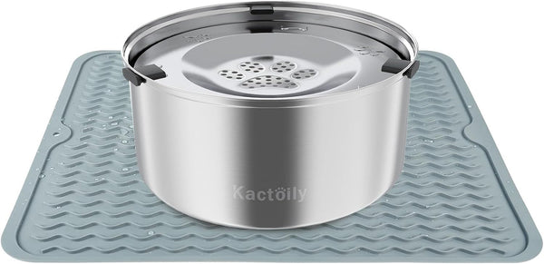 Kactoily 3L/101Oz Large Capacity Dog Water Bowl Stainless Steel No Spill Dog Bowls Slow Drinking Dog Water Feeder Dispenser7