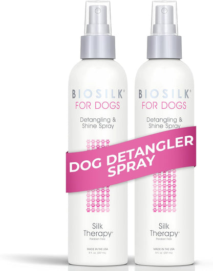Biosilk for Dogs Silk Therapy Detangling and Shine Protecting Spray, Ph Balanced Leave-In Mist with Silk and Vitamins for Dematting, Paraben-Free, All Coats and Breeds, 8 Fl Oz | Ph-Balanced, Paraben-Free Leave-In Mist with Silk and Vitamins; Dematting Spray for All Coats and Breeds18