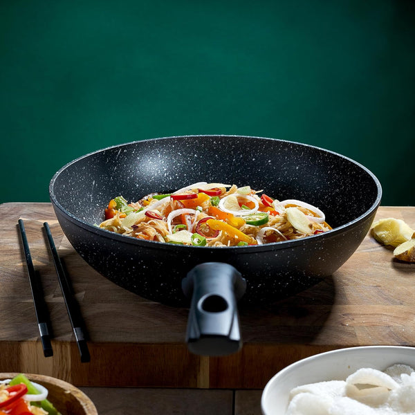 28Cm Non-Stick Wok, Black7