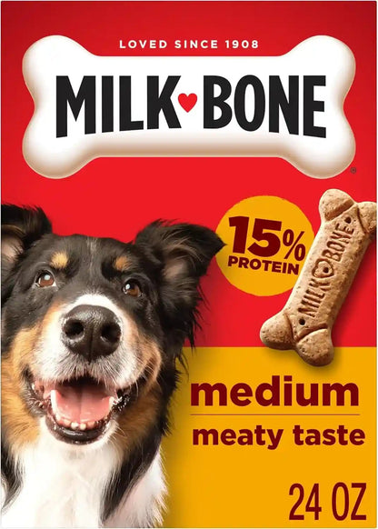 Milk-Bone Original Medium Dog Biscuits, 10 Lb Box | 280+ Treats, Classic Meaty Taste, Crunchy Dog Treats for Dogs 20-50Lbs, 15% Protein, 12 Vitamins & Minerals, Made in the USA14