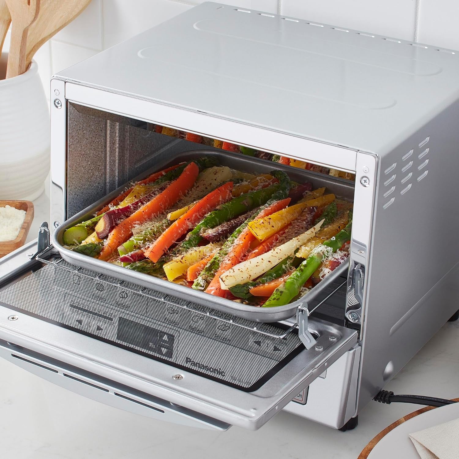 panasonic-flashxpress-toaster-oven-countertop-4-slice-small-toaster-oven-compact-size-with-double-infrared-heating-6-auto-cook-options-and-precise-temperature-control-1300w-nb-g110p-silver
