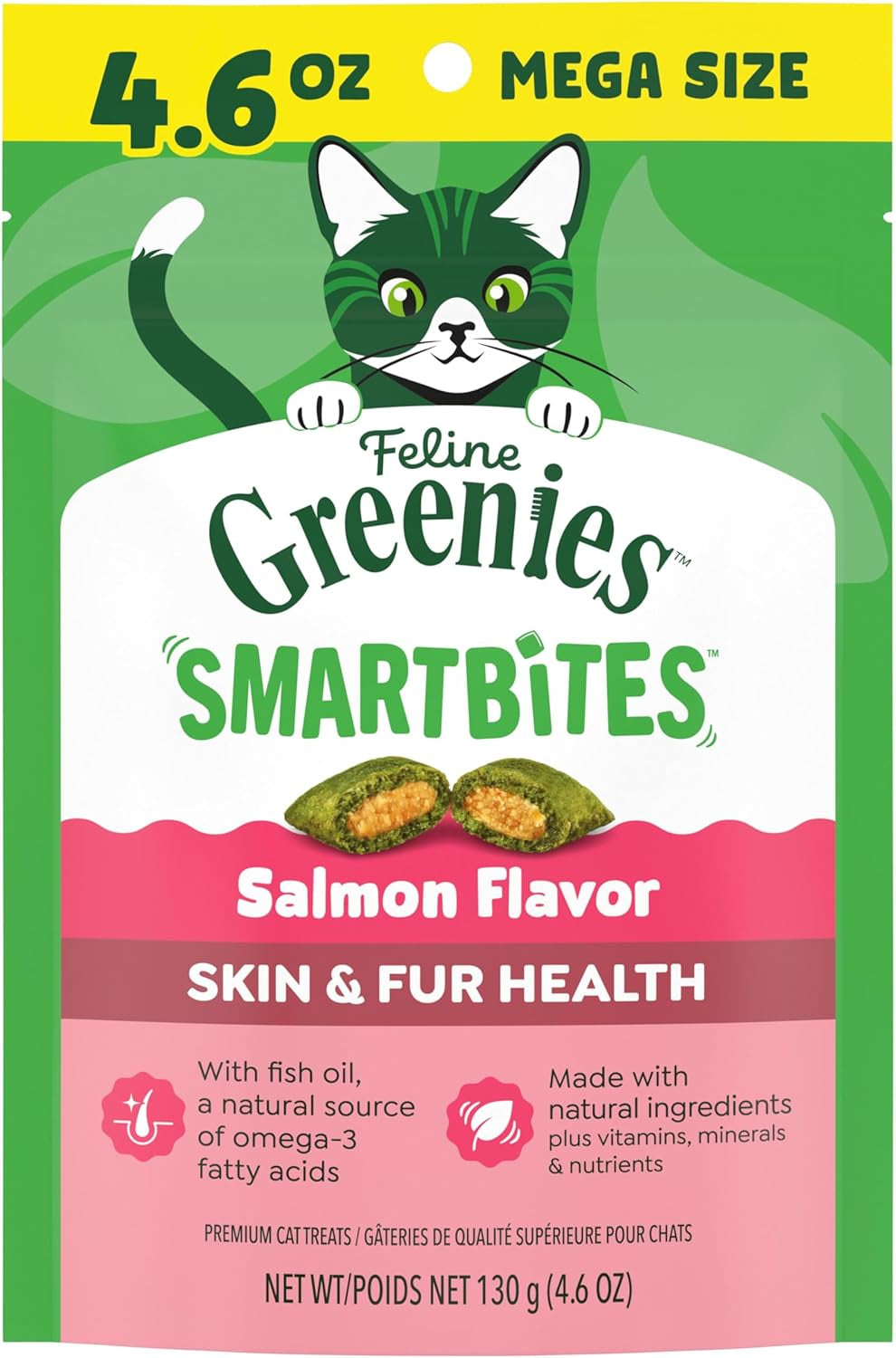greenies-feline-smartbites-skin-fur-health-cat-treats-salmon-4-6-oz-fish-oil-flaxseed-omega-3s-no-artificial-flavors-or-preservatives-under-2-calories-per-treat-crunchy-soft