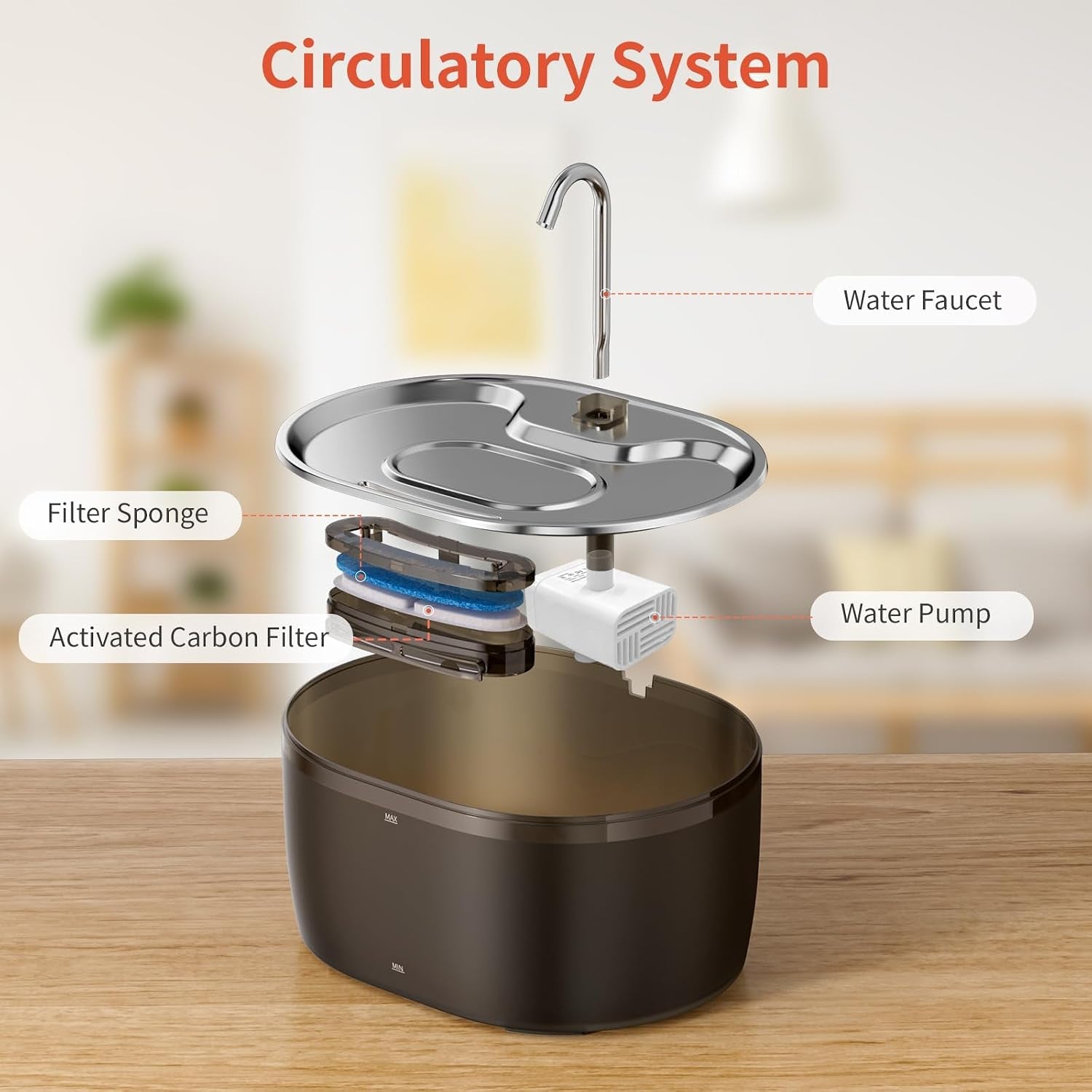 cat-water-fountain-3-2l-automatic-cat-fountains-for-drinking-with-faucet-design-super-silent-pet-drinking-dispenser-with-water-level-for-cats-dogs-multiple-pets-black-3-2l