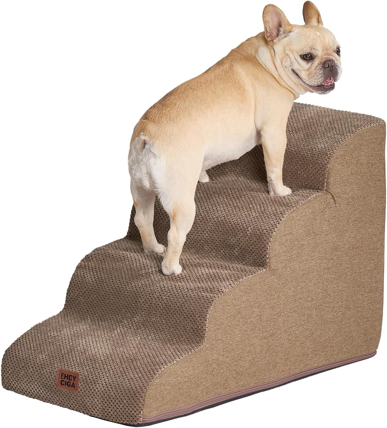 eheyciga-curved-dog-stairs-ramp-for-5-step-high-beds-22-6-h-dog-steps-33d-density-of-pure-foam-for-small-dogs-and-cats-pet-stairs-for-high-bed-climbing-non-slip-balanced-pet-step-indoor-grey
