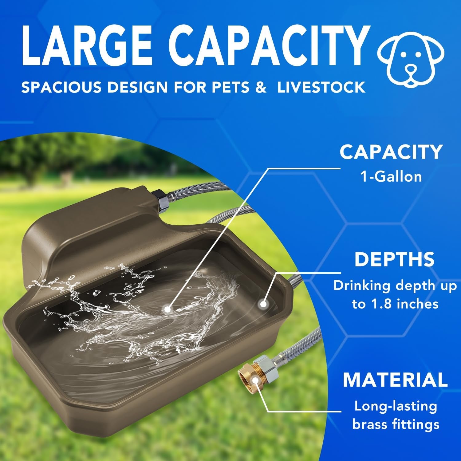 petten-auto-fill-dog-water-bowl-outdoor-1gal-3-75l-automatic-dispenser-auto-refill-float-valve-no-electricity-3-75l-for-dogs-cats-livestock-3-4ght-hose-connection-food-grade-hdpe-durable