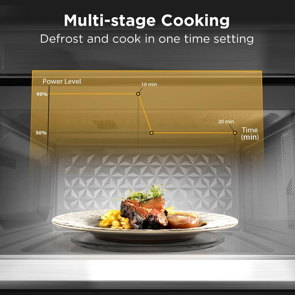 BLACK+DECKER over the Range Microwave Oven, 1.7 Cu.Ft, 1000W | Stainless Steel, over Stove Install, Vent Fan with Light, One-Touch Auto Cooking, 10 Power Levels, Child Safety Lock5