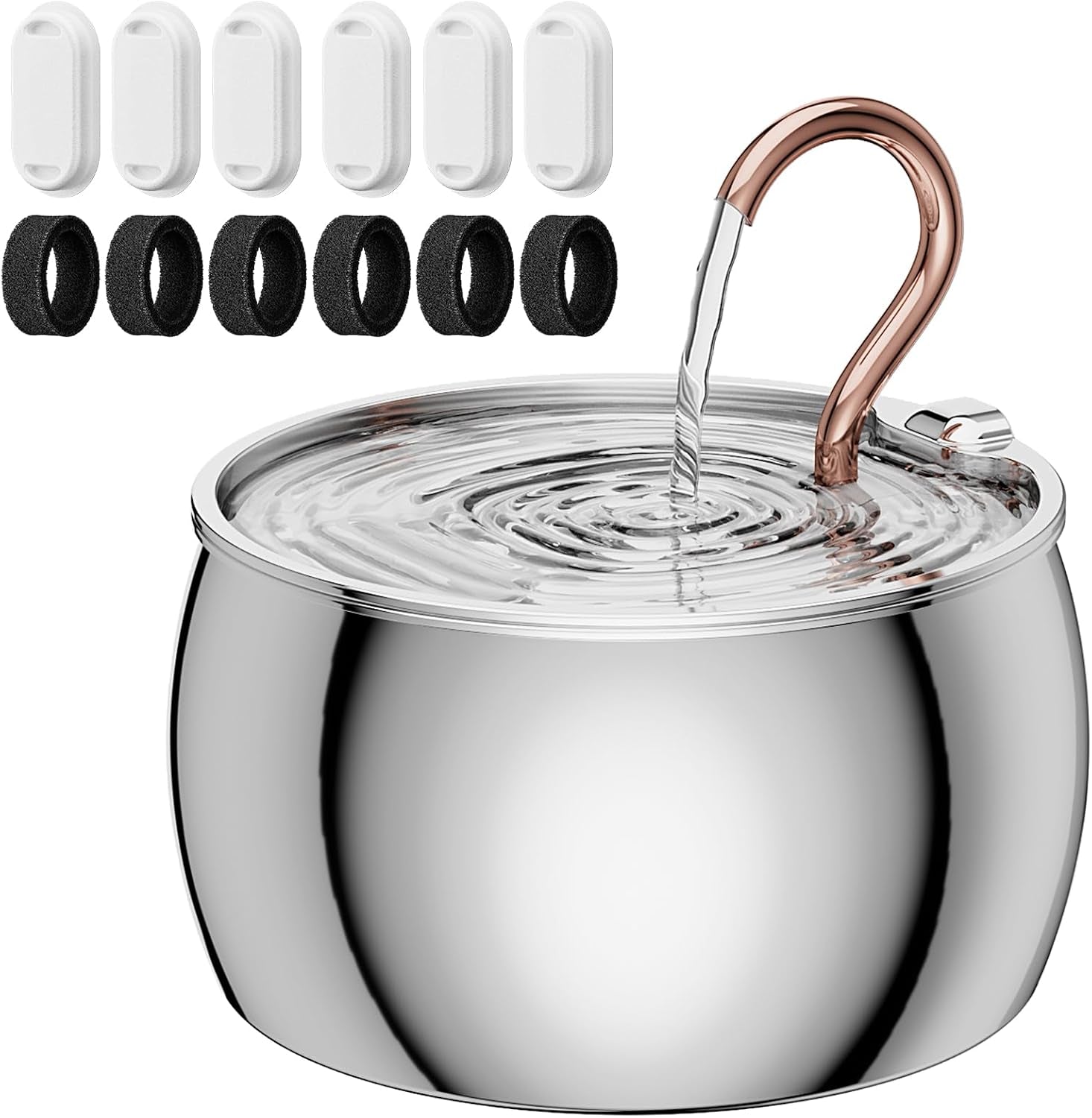 2-5l-84oz-gooseneck-cat-water-fountain-stainless-steel-quiet-kitty-spout-cat-fountain-for-drinking-pet-water-fountain-for-cats-inside-automatic-cats-water-dispenser-for-pets