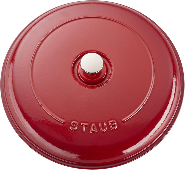 Staub Cast Iron Braiser, Dutch Oven, 3.5-Quart, Serves 3-4, Made in France, Cherry4