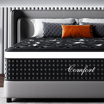 Queen Mattress 12 Inch, Cooling Hybrid Bed in a Box, 7-Zones Individual Pocket Spring, Mattress Queen for Back Pain Relief & Motion Isolation, Fiberglass-Free, Certipur-Us, 365-Night Trial9