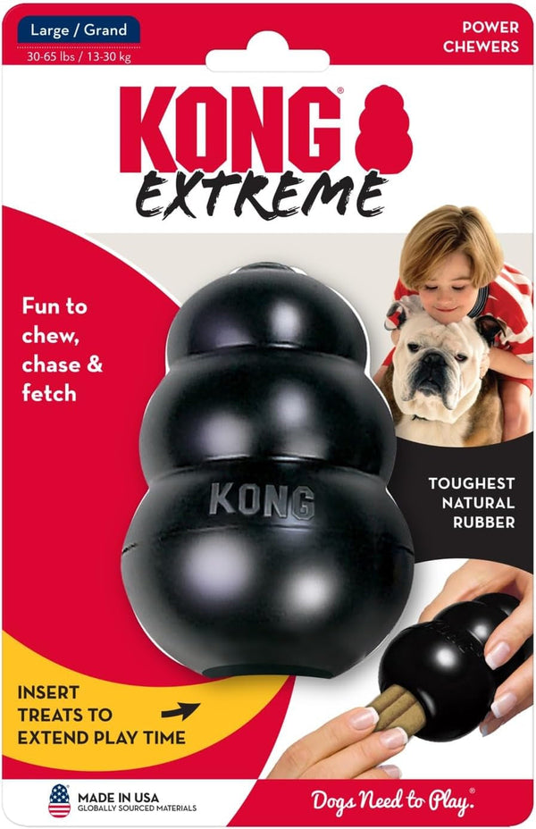 KONG Extreme Dog Toy - Fetch & Chew Toy - Treat-Filling Capabilities & Erratic Bounce for Extended Play Time Most Durable Natural Rubber Material - for Power Chewers - for Large Dogs9