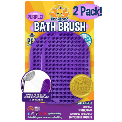 Bodhi Dog Shampoo Brush - Pet Grooming & Bath Supplies for Dogs and Cats - Bath Brush for Long & Short Hair - Premium Scrubber for Shower, Showerhead, Sprayer & Bathing (One Pack, Blue)17