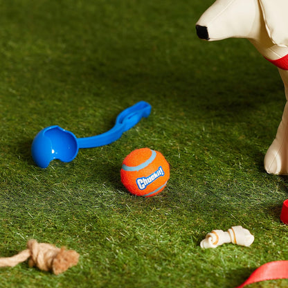 Chuckit! Dog Ball Launcher 12M Sport with 12" Handle Length for Medium 2.5" Dog Balls for Dogs 20-60 Lb, Plastic Pet Fetch Ball Thrower, Perfect for Kids, Made in USA, Blue2