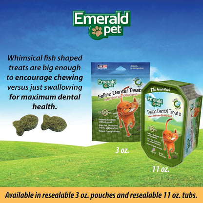 Emerald Pet Grain-Free Cat Dental Treats with Catnip – Crunchy Natural Dental Treats for Cats to Clean Teeth, Freshen Breath, and Reduce Plaque & Tartar – 11 Oz Tub5