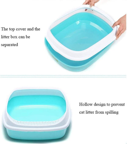 Dog Potty Training Toilet ﻿ Open Cat Litter with Pedal Toilet Large Space Capacity Sand Bowl Pet Supplies(Pink)5