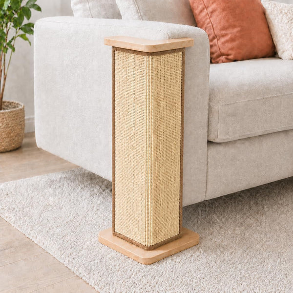 Couch Corner Cat Scratcher, 25.6'' Corner Cat Scratching Post for Sofa, Replaceable Sisal Scratching Pad for Wall Furniture Protector1