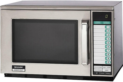 R25JTF Commercial Microwave Oven, 2100W, Heavy-Duty, 0.70 Cu. Ft. Stainless Steel, 20 Program Inputs, 3-Stage Cooking, Selectapower™, Express Defrost™, Digital Display1