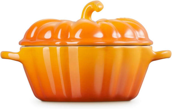 Le Creuset Stoneware Figural Pumpkin Petite Cocotte, 12 Oz., Persimmon4