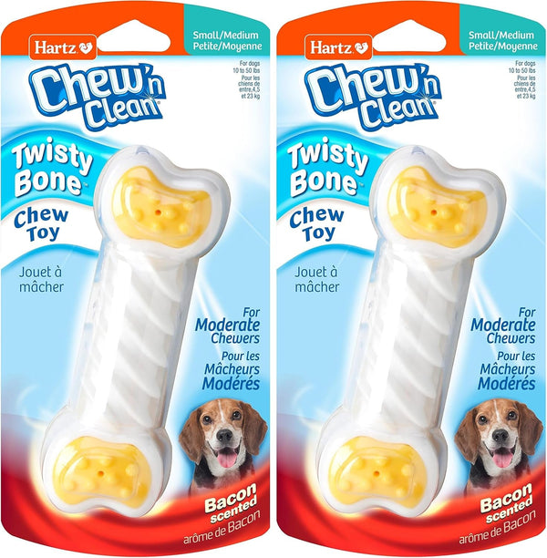 Hartz Chew ‘N Clean Twisty Bone Dog Chew Toy, Bacon Scented for Moderate Chewers, Extra Small11