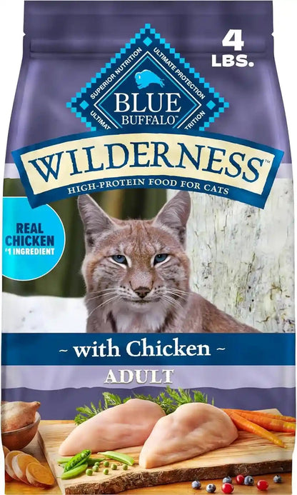 Blue Buffalo Wilderness with Salmon Natural High-Protein Grain-Free Dry Food for Adult Cats, Real Salmon First, Antioxidant-Rich Lifesource Bits Support Immunity, Promotes Strong Muscles, 5 Lbs.13