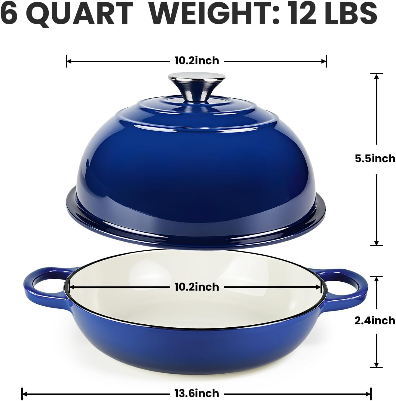 dutch-oven-for-bread-baking-bread-oven-enameled-cast-iron-dutch-oven-bread-pot-with-dome-lid-oven-safe-up-to-500-f-6-quart-blue