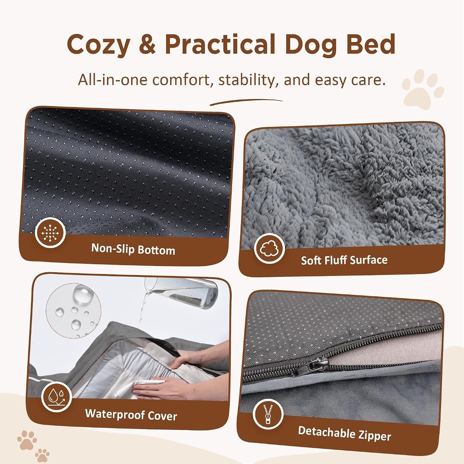 comfort-expression-orthopedic-dog-bed-for-extra-large-dogs-with-bolster-waterproof-dog-couch-bed-with-washable-cover-non-slip-bottom-supportive-egg-crate-foam-xl-pet-bed-42x30-inch