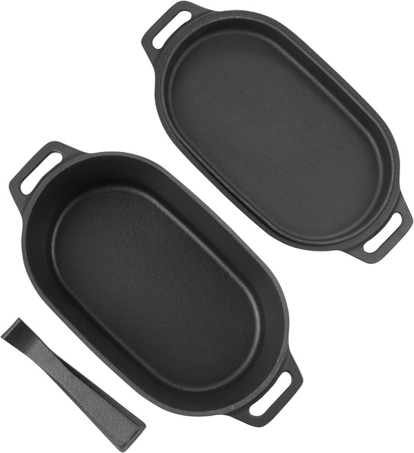 Enameled Cast Iron Dutch Oven, 3.5 Quart Pot with Lid and Dual Handles, Heavy-Duty Durable Cookware Pan, Oven Induction Compatible up to 500℉, for Braising, Stews, Roasting, Bread Baking, Black9