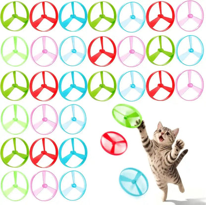 BABORUI Cat Toy Disc Launcher, Rechargeable Interactive Cat Fetch Toy Launcher with 8 Flying Discs, Flying Enrichment Toys for Indoor Bored Kittens & Adult Cats (Yellow)9