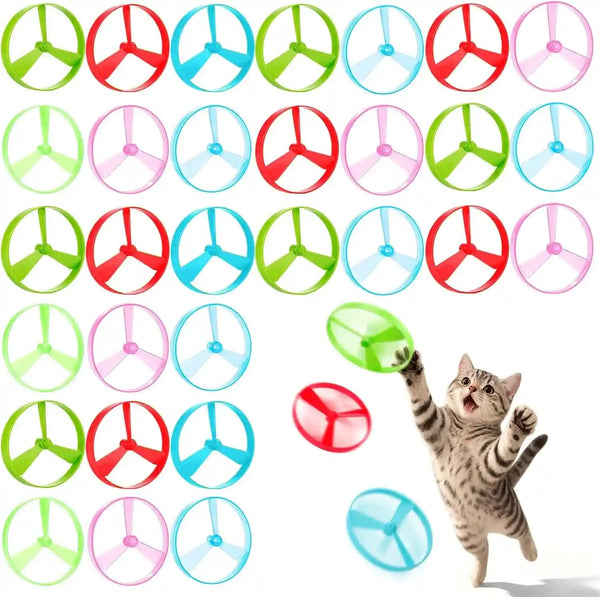 BABORUI Cat Toy Disc Launcher, Rechargeable Interactive Cat Fetch Toy Launcher with 8 Flying Discs, Flying Enrichment Toys for Indoor Bored Kittens & Adult Cats (Yellow)9