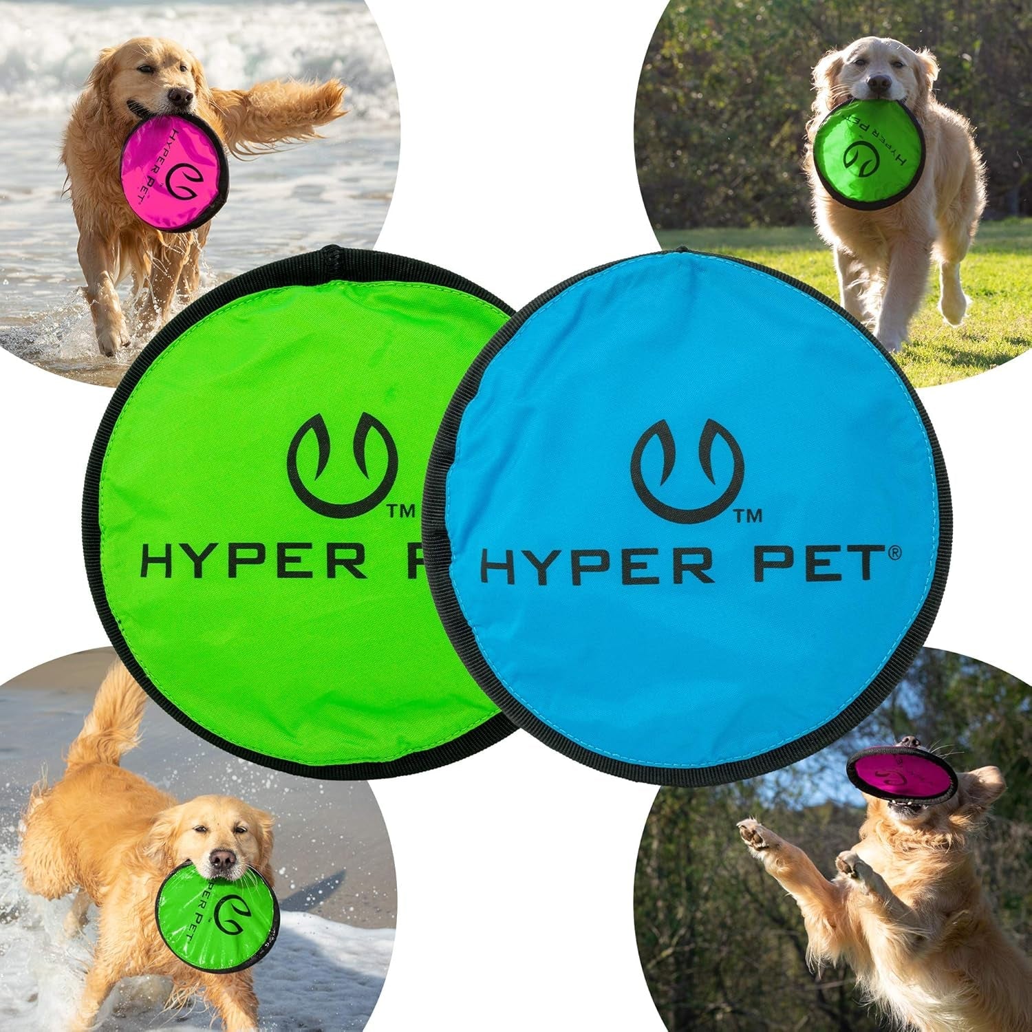 hyper-pet-flippy-flopper-flying-disc-soft-dog-toy-9-inch-floats-2-pack-safe-on-teeth-for-all-breeds-stays-on-the-water-surface-for-pool-and-lake-fetch-games-colors-may-vary-with-every-order